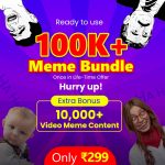 To get more engagement and sales. We have a collection of 100K viral memes, funny photos & 10K+ video memes.
